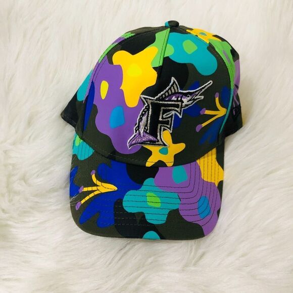 New Era Marlins AF Floral Adjustable Snapback Men's Cap Multicolor One Size - Picture 4 of 8